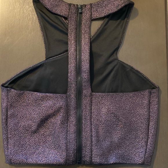 EXPRESS purple crop top - Picture 2 of 5